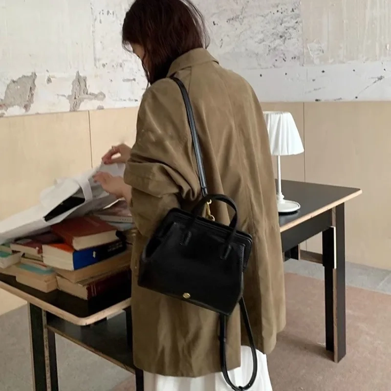 Retro Clip PU Backpack - Image 4