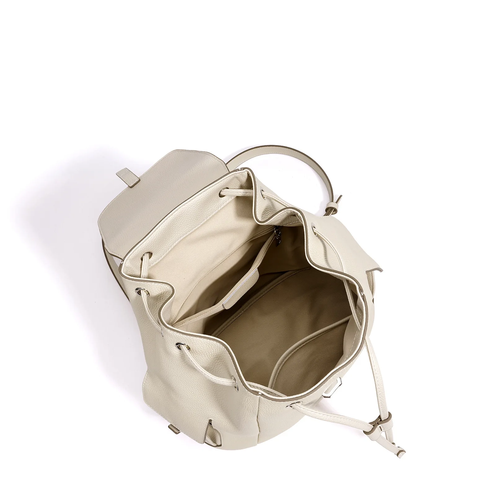 Leather Drawstring Anti-Theft Backpack - Image 3