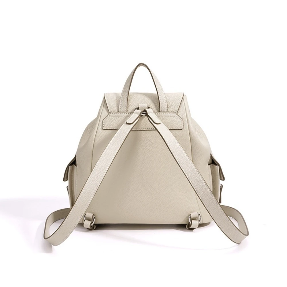 Leather Drawstring Anti-Theft Backpack - Image 5