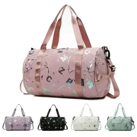 Letter Print Wet-Dry Duffle Bag