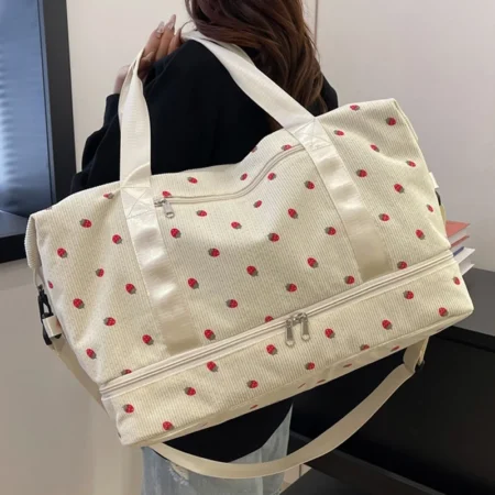 Corduroy Weekender Travel Tote