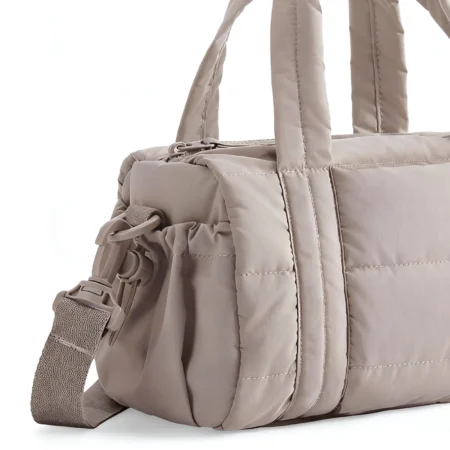 Quilted Nylon Gym Shoulder Bag