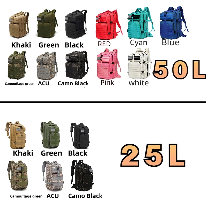 25L/50L Waterproof Tactical Backpack - Image 2