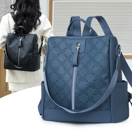 Floral Accent PU Backpack