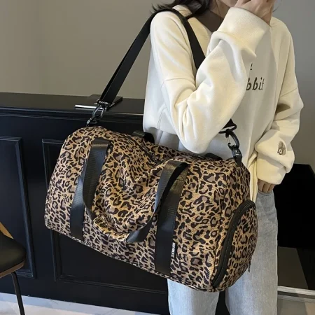Leopard Print Weekender Tote Bag