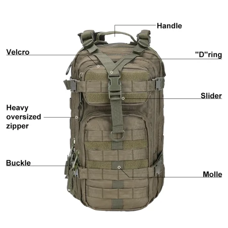 35L Tactical Hiking Backpack