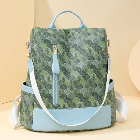 Floral PU Anti-Theft Backpack