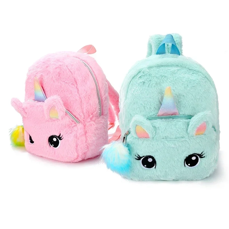 Plush Unicorn Mini Backpack - Image 2