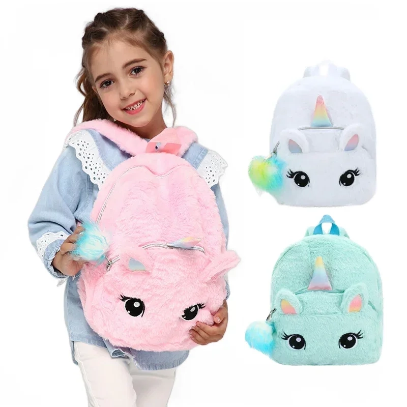 Plush Unicorn Mini Backpack - Image 3