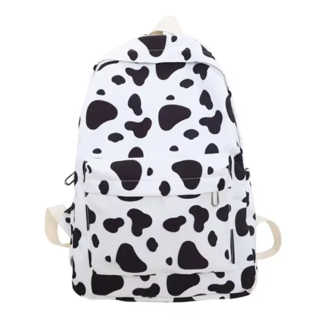 Cow Print School Backpack