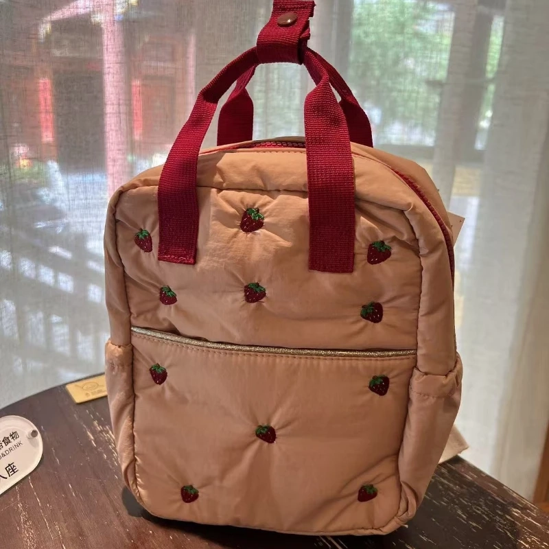 Strawberry Embroidered Mini Backpack - Image 6